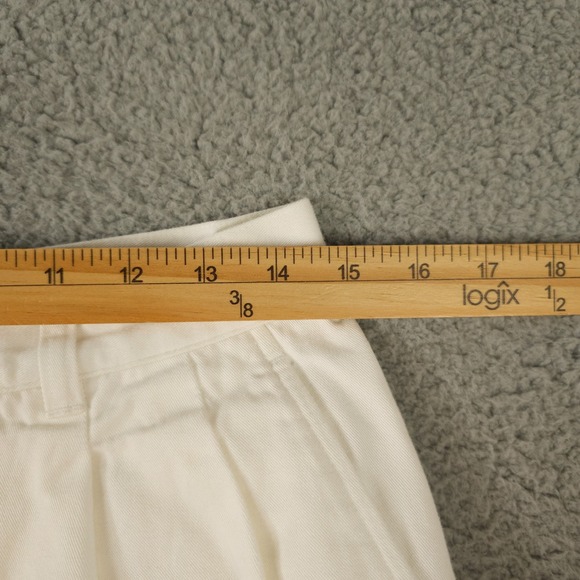 Vintage Lauren Ralph Lauren Pants Womens 12P White Pleated Front Straight Chinos - Picture 4 of 13